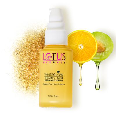 Lotus Herbals WhiteGlow Vitamin C and Gold Radiance Face Serum Brightening & Hydrating 30 ml - Face Serum