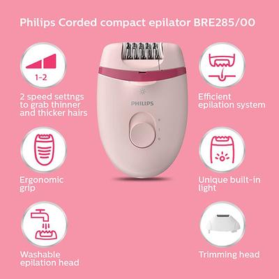 Philips Corded Compact Epilator BRE28500 - Hair Removal Accessories