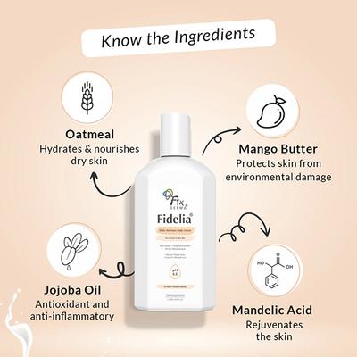 Fixderma Fidelia Daily Moisture Body Lotion, Body Lotion for Unisex, Body Lotion for Dry Skin 250 ml - Face Moisturizers