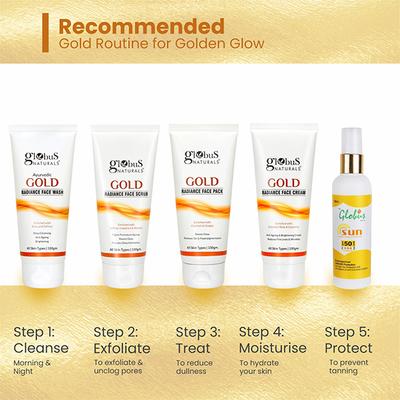 Globus Naturals Gold Radiance Anti Ageing & Brightening Face Cream 100 gm - Face Moisturizers