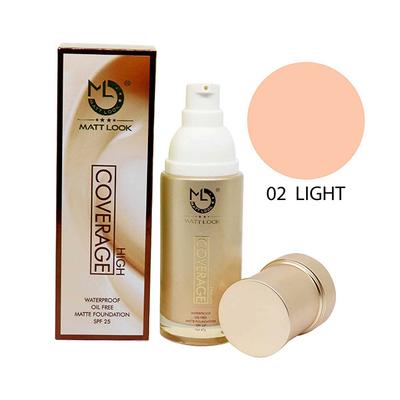 Matt Look High Coverage Waterproof Oil Free Matte Foundation SPF 25, Light 45 gm - Foundation