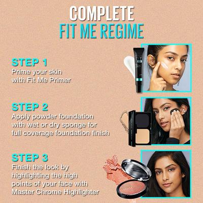 Maybelline New York Fit Me matte + Poreless Powder Foundation 24 Hr Oil Control Spf44/Pa++++ 128 9 gm - Foundation
