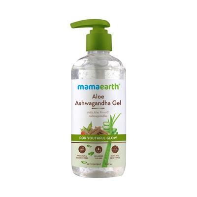 Mamaearth Aloe Ashwagandha Gel with Aloe Vera & Ashwagandha for a Youthful Glow 300ml - Face Moisturizers