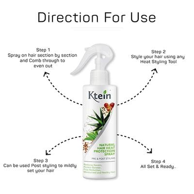 Ktein Natural Hair Heat Protection Spray 200ml 1's - Hair Sprays & Mists