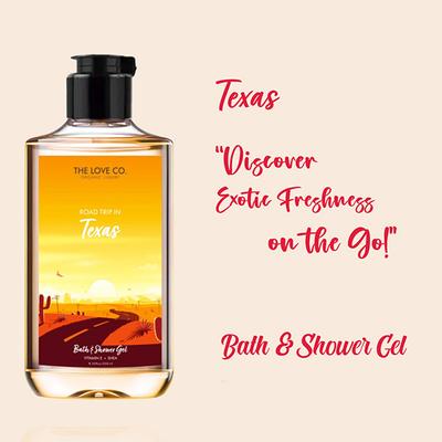 The Love Co. Texas Body Wash - Body Wash For Women - Hydrating - Moisturizing Body Care - 100% Vegan - Paraben Free 250 ml - Shower Gels & Body Wash