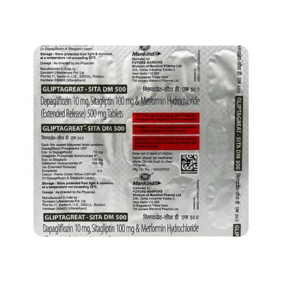 GLIPTAGREAT SITA DM 500 Tablet 15's - Diabetes-Ant