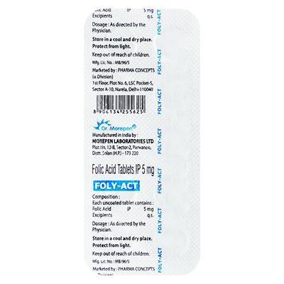 FOLY ACT Tablet 10's - Iron Supplement/Anaemia-Vma