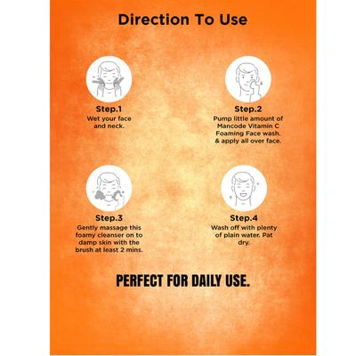 Mancode Brightening Vitamin C Foaming Face Wash 150 ml - Face Wash & Cleansers