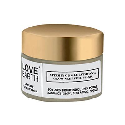 Love Earth Vitamin C And Glutathione Glow Sleeping Mask With Pure Vitamin C & Aloe Vera 50 gm - Lotions & Creams