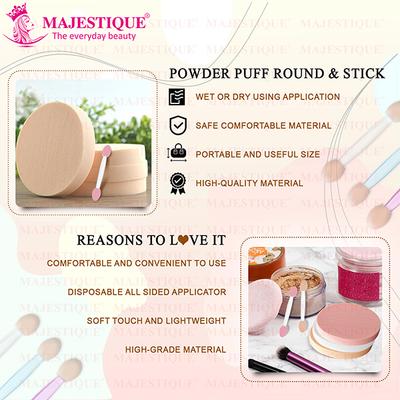 Majestique Powder Puff Round 1's - Sponges & Applicators