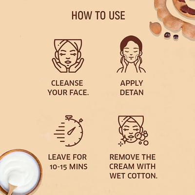 Salon In A Box De-Tan With Tamarind & Curd Cream Suitable For All Skin Types No Bleach Tube 150 ml - Face Creams