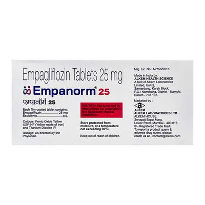 EMPANORM 25 Tablet 10's - Diabetes-Ant