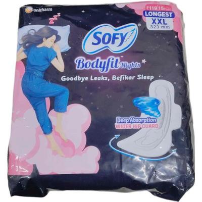 Sofy Bodyfit Nights Longest Pads (XXL) 15's - Sanitary Napkins