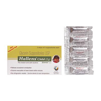 HALLENS CHILD (2G) Suppositories 5's - Constipation-Lax