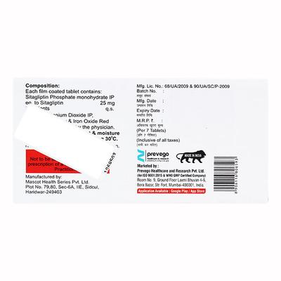 SITAVAC 25 Tablet 7's - Diabetes-Ant