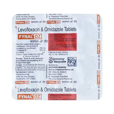 Fynal OZ Tablet 6'S - Bacterial Infections-Qui