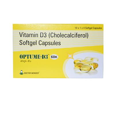 OPTUME D3 60k Softgel Capsule 4's - Supplements-Vit