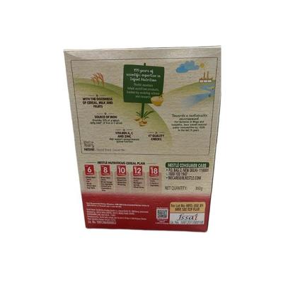 Nestle Cerelac Baby Food Cereal No Preservatives - Wheat Apple Cherry (For 8 to 24 Months Baby) (Refill Pack) 360 g - Baby And Infant Supplements