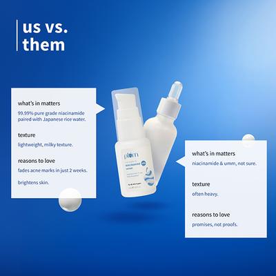 Plum 10% Niacinamide Face Serum with Rice Water Clarity Boost Fragrance free 15ml - Face Serum