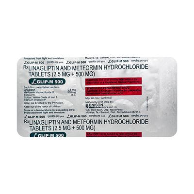 L GLIP M 500 Tablet 10's - Diabetes-Ant