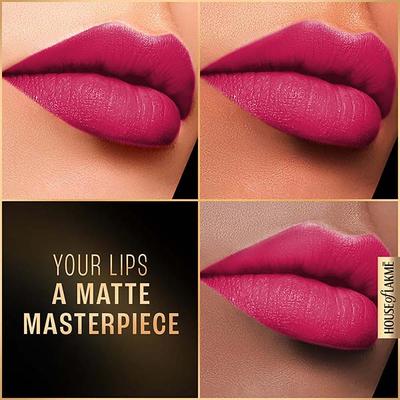 Lakme Forever Matte Liquid Lip, 16hr Lipstick, Red Berry 5.6ml - Liquid Lipsticks