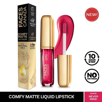 Faces Canada Comfy Matte Lip Color - Never Mind 05, Long Stay with Comfort 3ml - Lipsticks