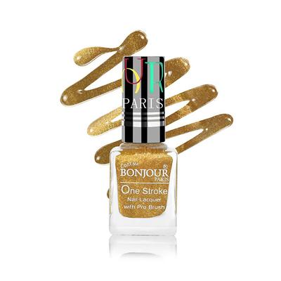 Bonjour Paris Coat Me Pearly Shine Nail Polish - 3D Glitter Finish - Gold 9 ml - Nail Polish