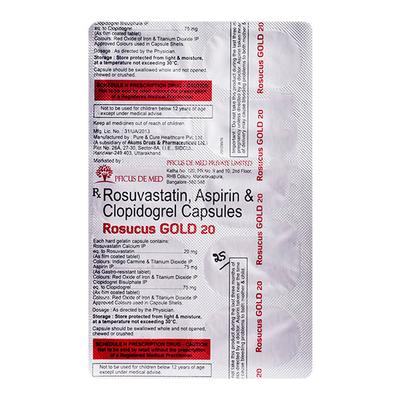 ROSUCUS GOLD 20mg Capsule 10's - Blood Clot-Ant