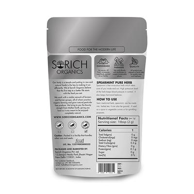 Sorich Organics Dried Leaves - Spearmint 100 gm - Herbal Dietary Supplement
