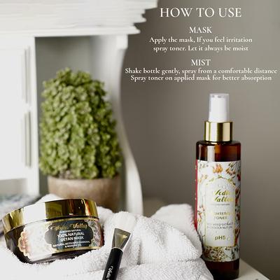 Vedic Valley 100% Natural Detan Face Mask and Mist Combo Certified Natural 250gm and 200gm 2's - Face Mists