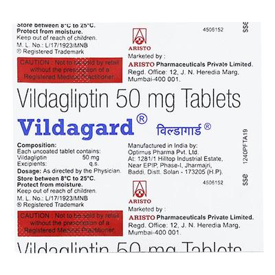 VILDAGARD 50mg Tablet 15's - Diabetes-Ant
