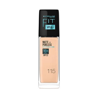 Maybelline New York Fit Me Matte+Poreless Liquid Foundation, 115 Ivory 30 ml - Foundation