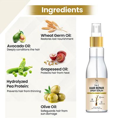 TNW The Natural Wash 5 In 1 Hair Repair Nourishes Protects Hair Frizz 100ml - Hair Serums