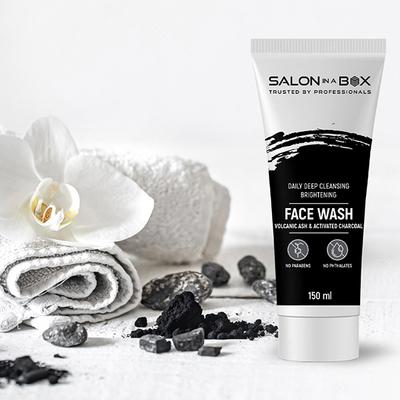 Salon In A Box Daily Deep Cleansing & Brightening Facewash With Activated Charcoal Tube 150 ml - Face Wash & Cleansers