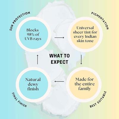 Skin Fx Sun Tease Tinted Sunscreen SPF 50 PA+++ Blue light Protection 50 gm - Face Sunscreen