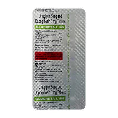 GLUCRETA L 5/5 Tablet 10's - Diabetes-Ant