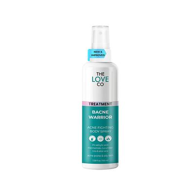 The Love Co. Bacne Warrior Acne Fighting Body Spray - With 02% Salicylic Acid + Niacinamide + Cucumber + Aloevera 100 ml - Creams, Lotions & Oils