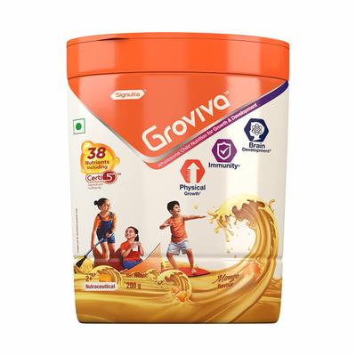 Groviva Nutrition Powder - Mango 200 gm - Baby And Infant Supplements
