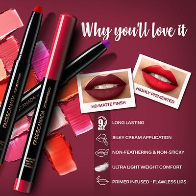 FACESCANADA Ultime Pro HD Intense Matte Lips and Primer Chestnut 27 1.4 gm - Lip Crayons