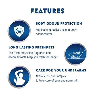 Nivea Men Fresh Active Deodorant 150 ml - Men Deodorants/Roll-Ons