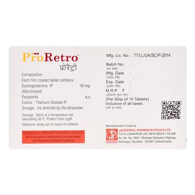 PRO RETRO Tablet 10's - Hormonal Therapy-Oes