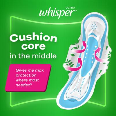 Whisper Ultra Hygiene + Comfort Sanitary Pads For Heavy Flow (XL) 15's - Sanitary Napkins