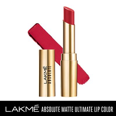 Lakme Absolute Matte Ultimate Lip Color With Argan Oil Rouge Splash 3.4 Gm - Lipsticks