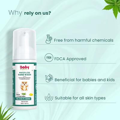 BabyOrgano Waterless Hand Wash for kids 50 ml - Baby Grooming