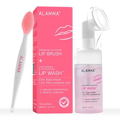 ALANNA Lightening and Hydrating Lip Wash and Lip Brush for Women 30 ml - Lip Scrubs