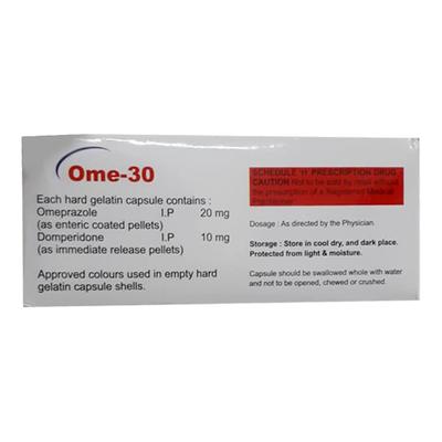 OME 30 Capsule 15's - Ulcer/Reflux/Flatulence-Aaa