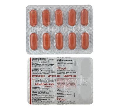 Levolve 500mg Tablet 10'S - Bacterial Infections-Qui