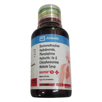 DELETUS D PLUS RASPBERRY FLAVOUR Syrup 100ml - Cough And Cold-Cou