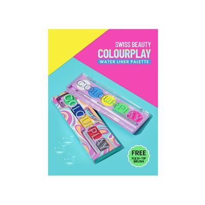 Swiss Beauty Colourplay Water Liner Palette-Neon Party 5 gm - Eyeliners