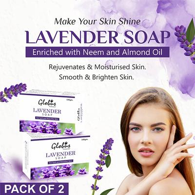Globus Naturals Lavender Soap (Pack Of 2) 200 gm - Soaps